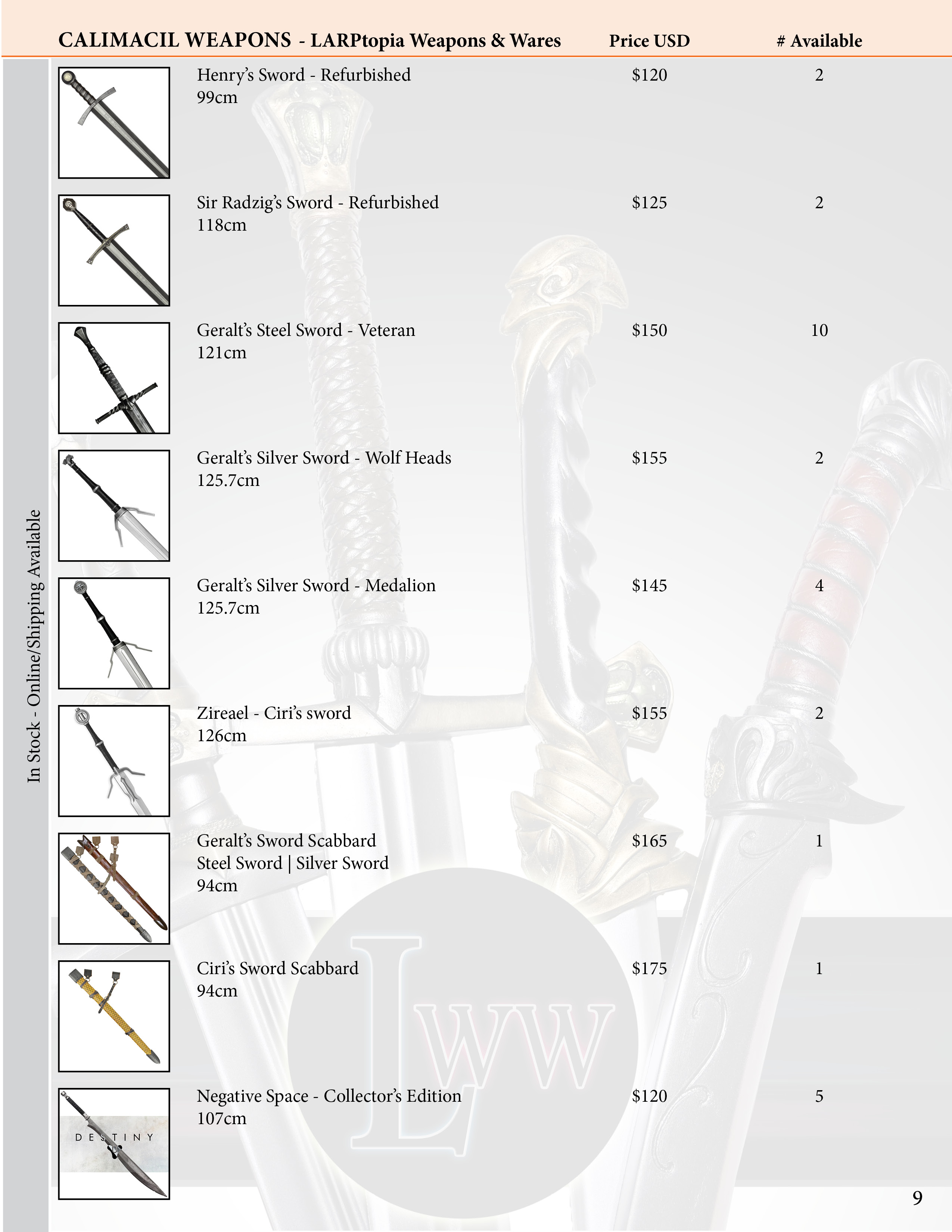 Online Items Weapons Calimacil