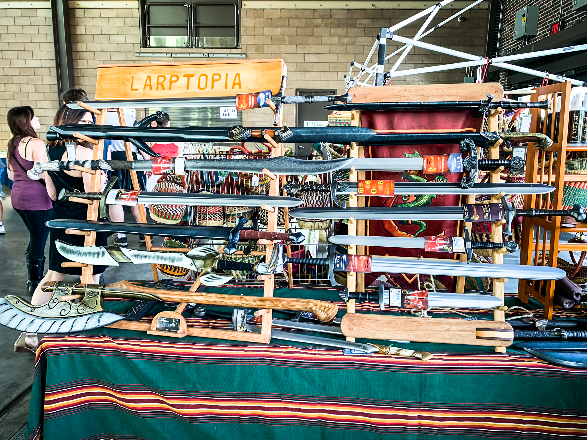 Eastern Market Larp foam Swords display Epic armoury & Callimacil