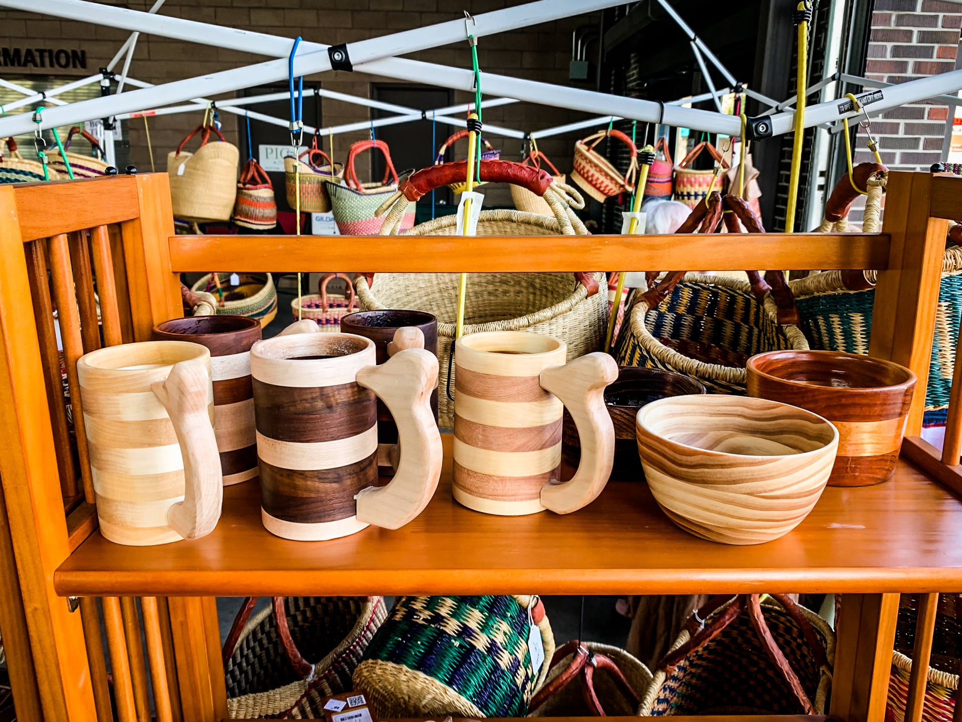 Eastern Market Renaissance hand made wood bowls & mugs